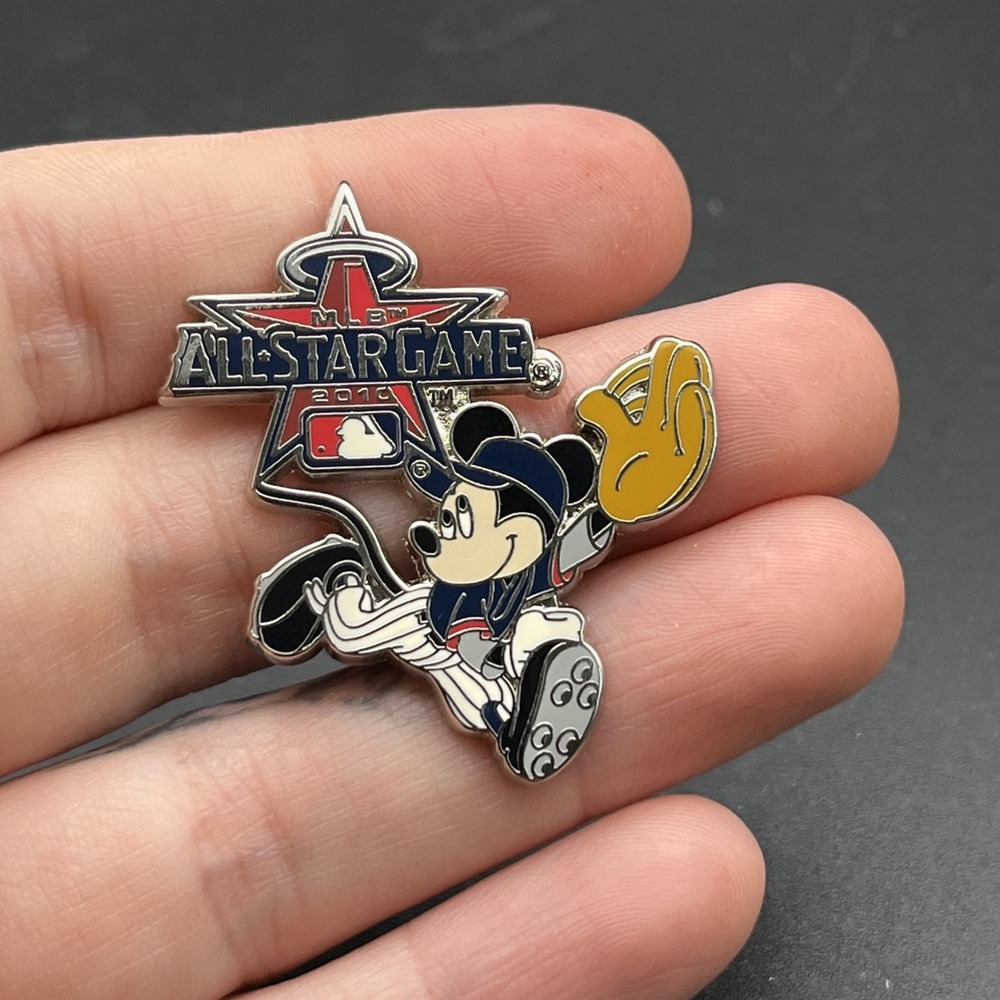 Disney MLB Baseball All Star Game 2010 Mickey Mouse Lapel Hat Pin